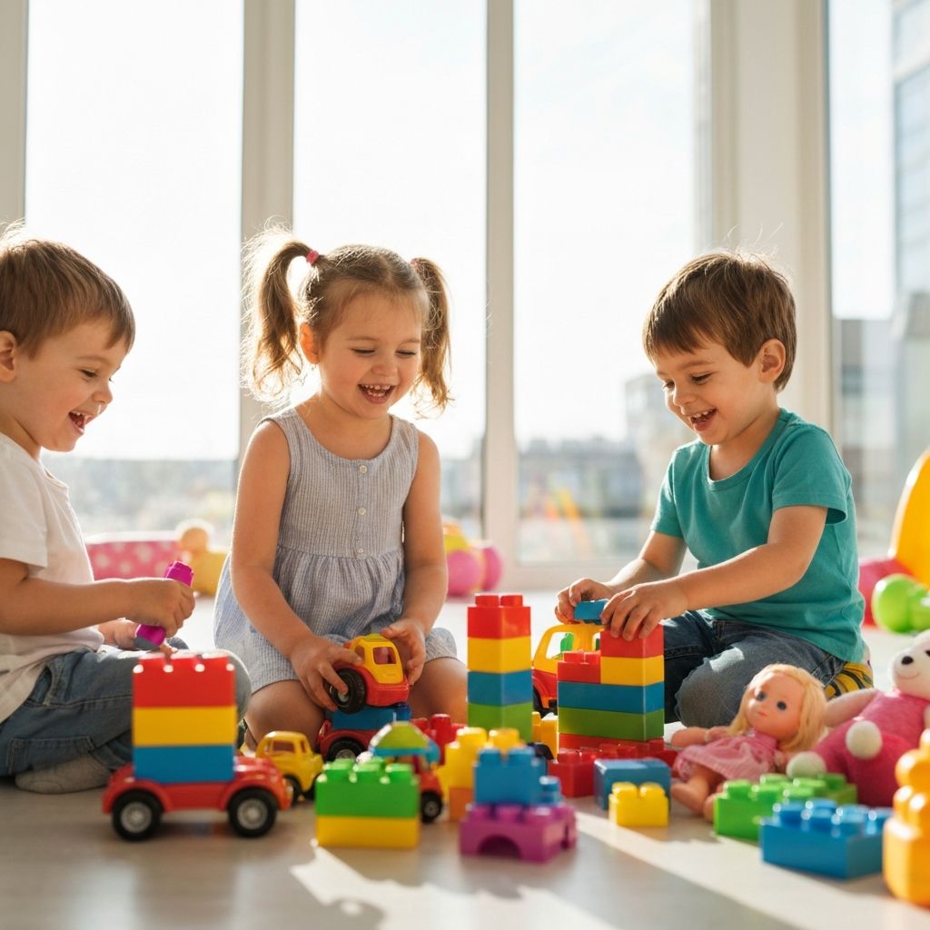 Children playing with toys